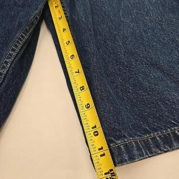 Vintage Y2K Anchor Blue BAGGY Skate Light Wash Denim Blue Jean Shorts Mens‎ 31 - Picture 8 of 15